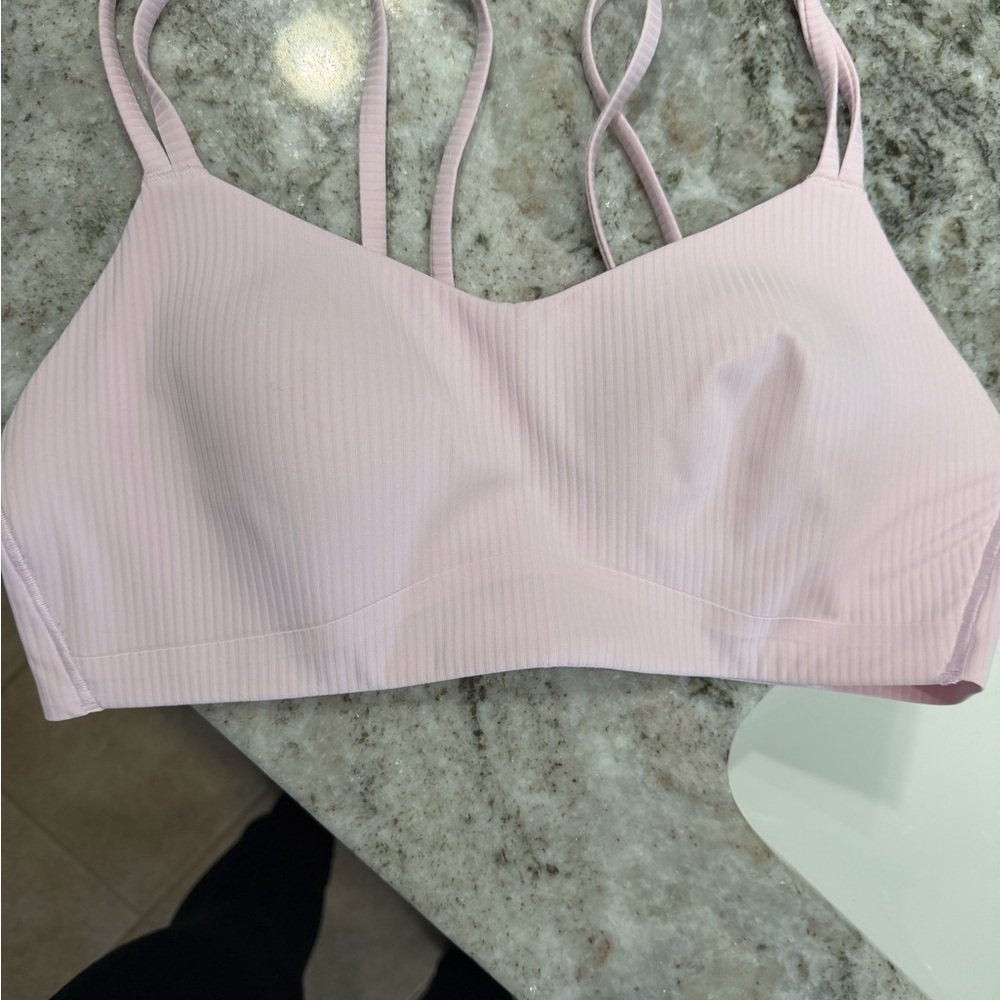 Lululemon like a cloud knit pink sports bra